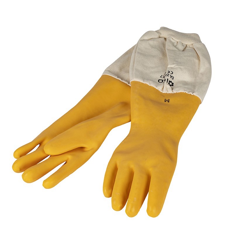 Gants latex avec manchette coton t.10 en vente | Obee Shop